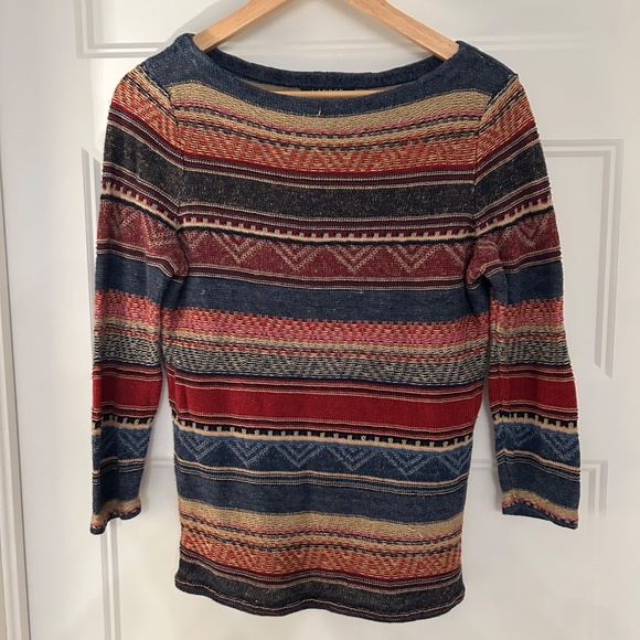 Lauren Ralph Lauren Fair Isle Knit Sweater – Size M - Picture 3 of 4